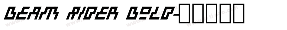 Beam Rider Bold字体转换